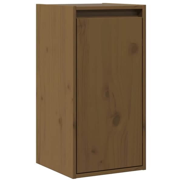 vidaXL vægskabe 2 stk. 30x30x60 cm massivt fyrretræ gyldenbrun