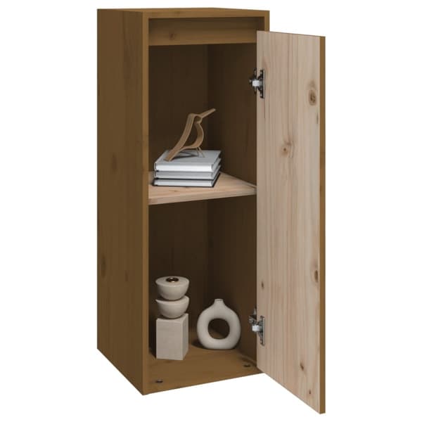 vidaXL sengeborde 2 stk. 30x30x80 cm massivt fyrretræ gyldenbrun