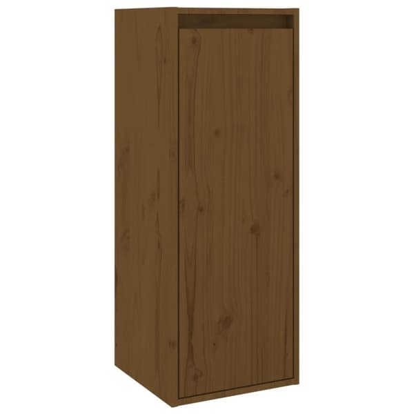 vidaXL sengeborde 2 stk. 30x30x80 cm massivt fyrretræ gyldenbrun