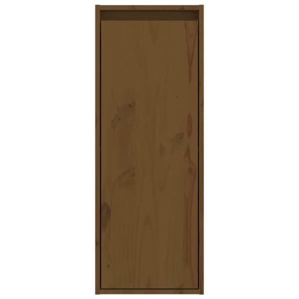 vidaXL sengeborde 2 stk. 30x30x80 cm massivt fyrretræ gyldenbrun
