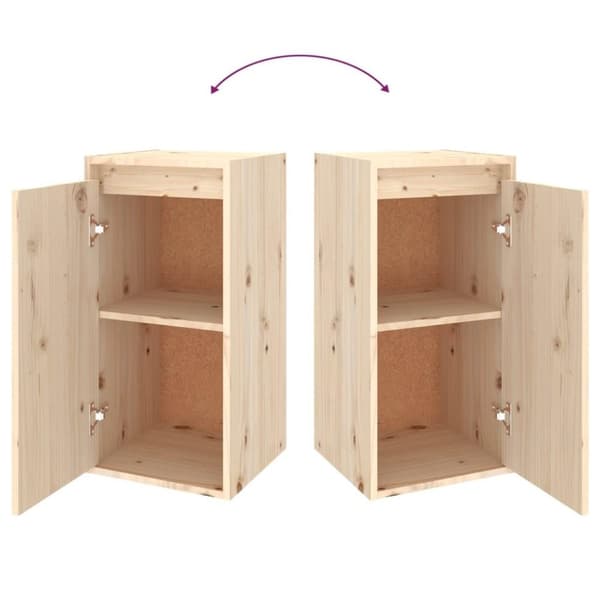 vidaXL Veggskap 30x30x60 cm heltre furu