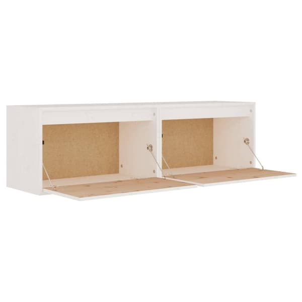 vidaXL Väggskåp 2 st vit 60x30x35 cm massiv furu