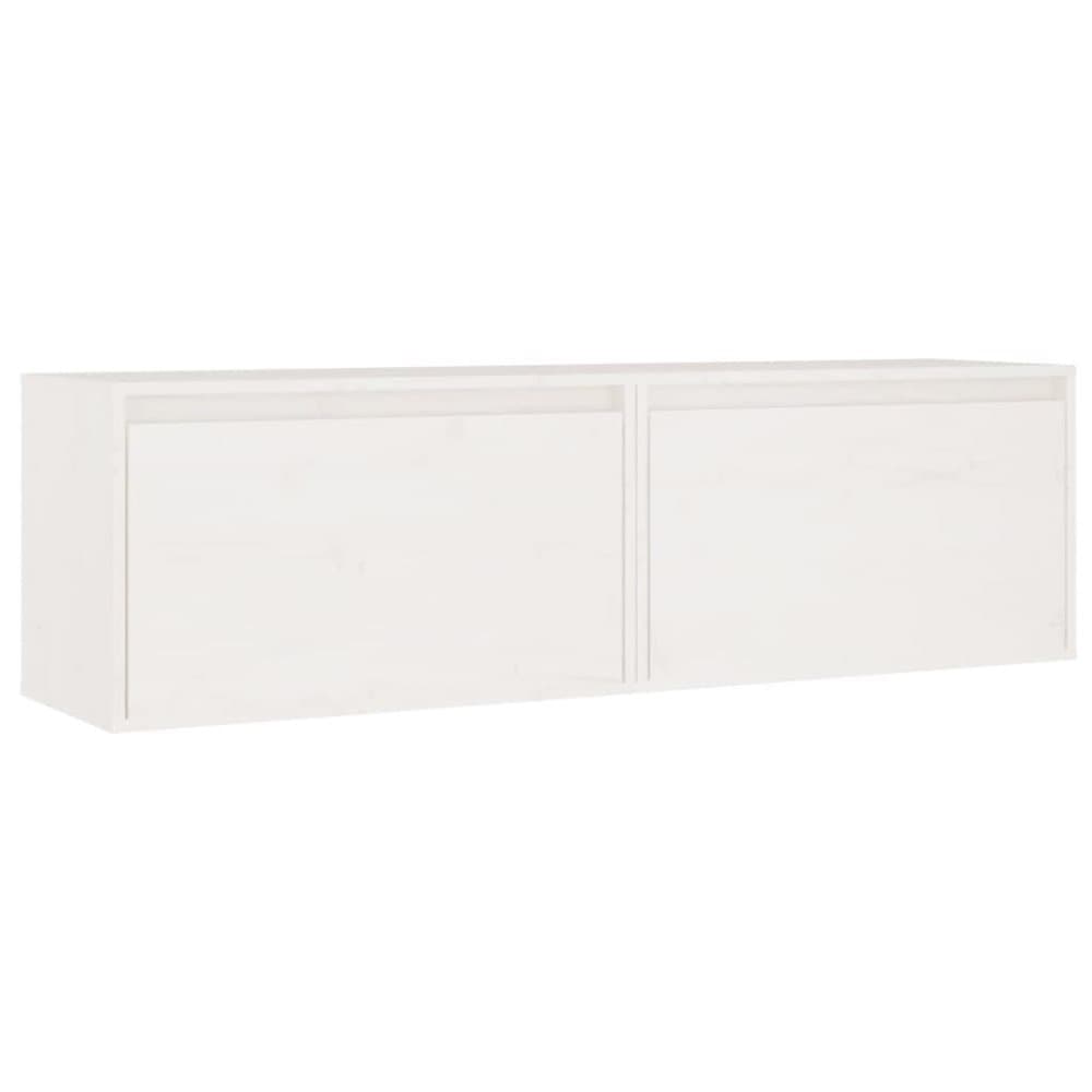 vidaXL Väggskåp 2 st 60x30x35 cm massiv furu vit