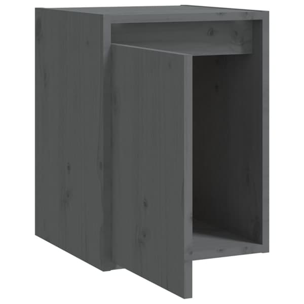 vidaXL vægskabe 2 stk. 30x30x40 cm massivt fyrretræ grå
