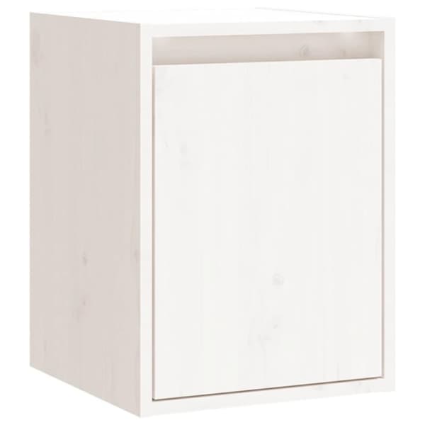 vidaXL vægskabe 2 stk. 30x30x40 cm massivt fyrretræ hvid