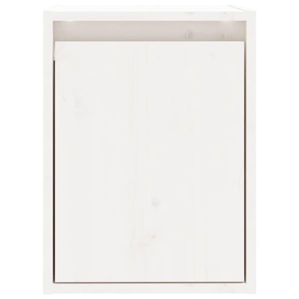 vidaXL vægskabe 2 stk. 30x30x40 cm massivt fyrretræ hvid