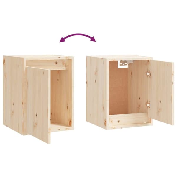 vidaXL Veggskap 30x30x40 cm heltre furu