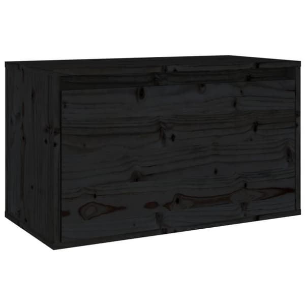 vidaXL vægskab. 60x30x35 cm massivt fyrretræ sort