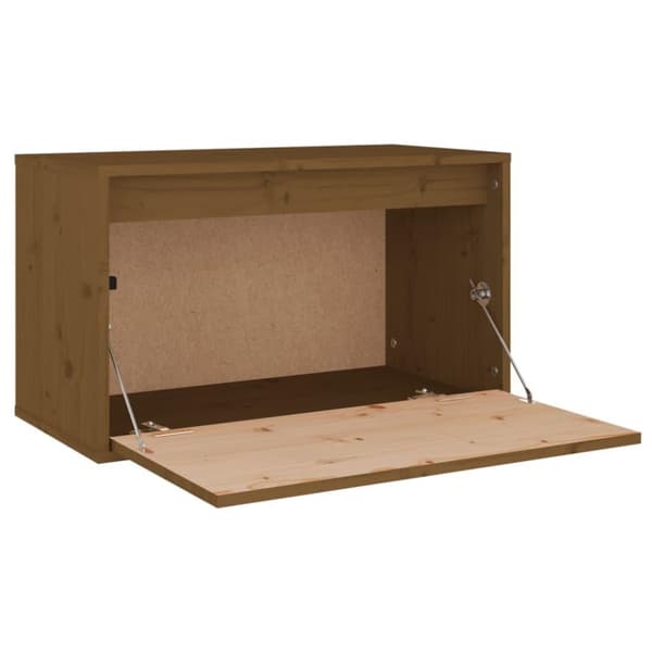 vidaXL Väggskåp honungsbrun 60x30x35 cm massiv furu