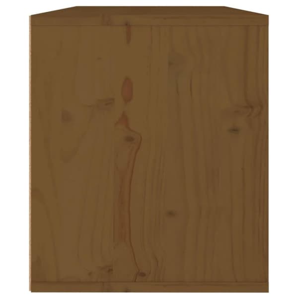 vidaXL vægskab 60x30x35 cm massivt fyrretræ honningbrun