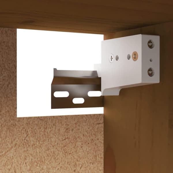 vidaXL vægskab 60x30x35 cm massivt fyrretræ honningbrun