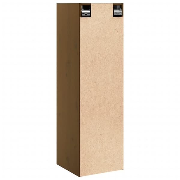 vidaXL vægskabe 2 stk. 30x30x100 cm massivt fyrretræ gyldenbrun