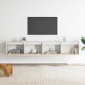Miniatyrbilde 3 av 11: vidaXL Veggskap 2 stk hvit 100x30x35 cm heltre furu