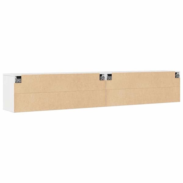 vidaXL Veggskap 2 stk hvit 100x30x35 cm heltre furu
