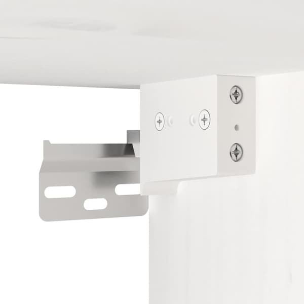 vidaXL Veggskap 2 stk hvit 100x30x35 cm heltre furu