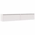 Miniatyrbilde 1 av 11: vidaXL Veggskap 2 stk hvit 100x30x35 cm heltre furu