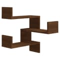 Miniatyrbilde 2 av 9: vidaXL Vegg hjørnehyller 2 stk brun eik 40x40x50 cm konstruert tre