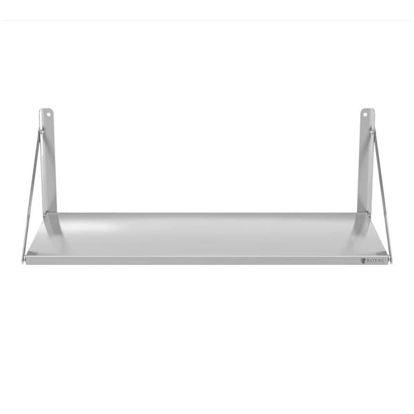 Royal Catering Vegghylle - sammenleggbar - 120 x 45 cm - 40 kg - rustfritt stål