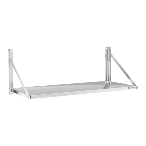 Royal Catering Vegghylle - sammenleggbar - 120 x 45 cm - 40 kg - rustfritt stål