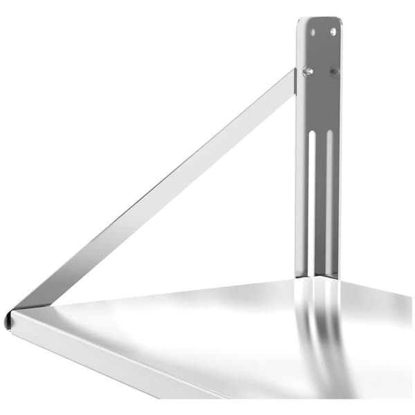 Royal Catering Vägghylla - Fällbar - 100 x 45 cm - 40 kg - Rostfritt stål