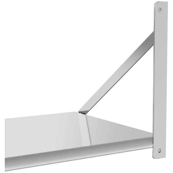 Royal Catering Vägghylla - Fällbar - 60 x 45 cm - 40 kg - Rostfritt stål