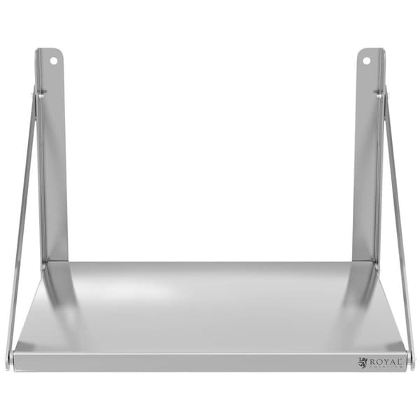 Royal Catering Vägghylla - Fällbar - 60 x 45 cm - 40 kg - Rostfritt stål