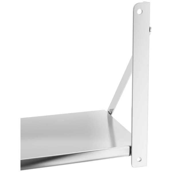 Royal Catering Vägghylla - Fällbar - 60 x 30 cm - 40 kg - Rostfritt stål