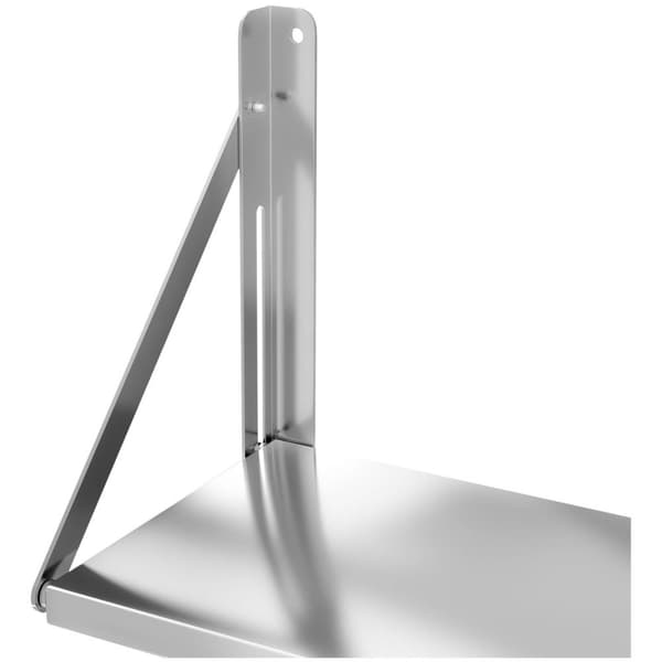 Royal Catering Vägghylla - Fällbar - 100 x 30 cm - 40 kg - Rostfritt stål