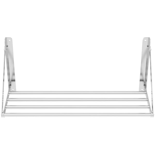 Royal Catering Fällbar vägghylla - Stänger - 80 x 30 cm - 40 kg - Rostfritt stål
