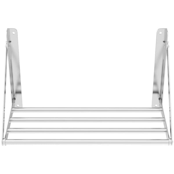 Royal Catering Fällbar vägghylla - Stänger - 60 x 30 cm - 40 kg - Rostfritt stål