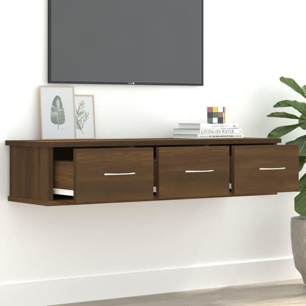 vidaXL vægskab 88x26x18,5 cm konstrueret træ brun egetræsfarve