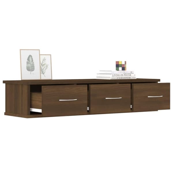 vidaXL vægskab 88x26x18,5 cm konstrueret træ brun egetræsfarve