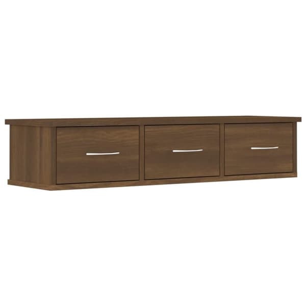 vidaXL vægskab 88x26x18,5 cm konstrueret træ brun egetræsfarve
