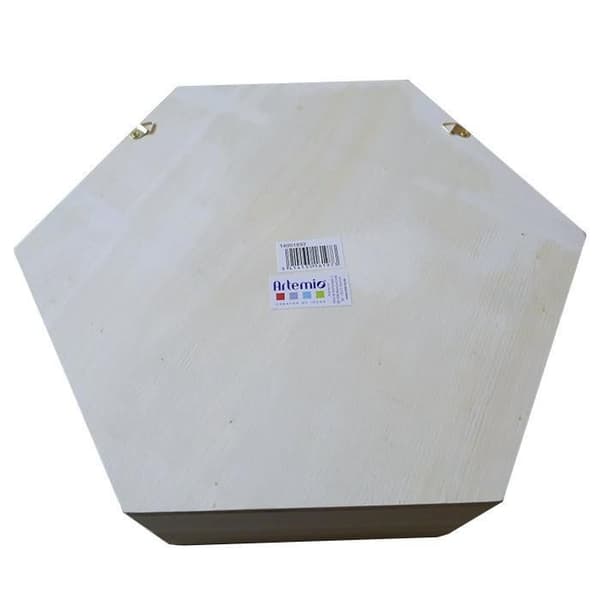 Hexagonal hylla i trä 30 x 26,5 x 10 cm