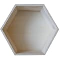 Miniatyrbild 1 av 4: Hexagonal hylla i trä 30 x 26,5 x 10 cm