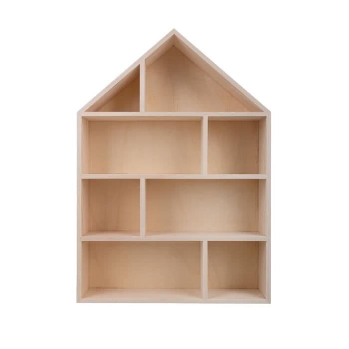Maison vägghylla i trä 30 x 43 x 8 cm - 8 fack