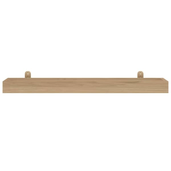 vidaXL Vägghyllor 2 st 90x15x4 cm massivt teakträ