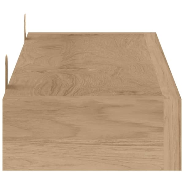 vidaXL Vägghyllor 2 st 90x15x4 cm massivt teakträ