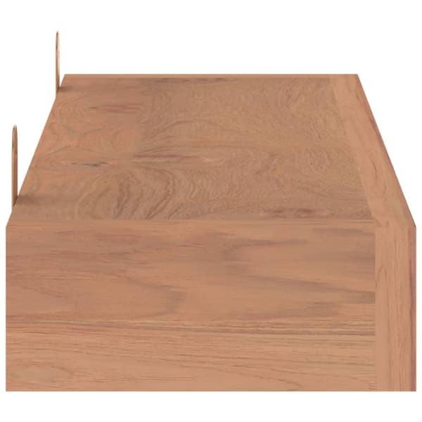 vidaXL Vegghyller 2 stk 110x15x4 cm heltre teak