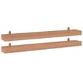 Miniatyrbilde 1 av 8: vidaXL Vegghyller 2 stk 110x15x4 cm heltre teak