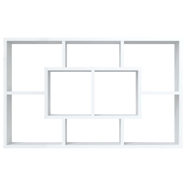 vidaXL Vegghylle hvit 85x16x52,5 cm konstruert tre