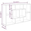 Miniatyrbilde 7 av 8: vidaXL Vegghylle høyglans hvit 85x16x52,5 cm konstruert tre