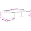 Miniatyrbilde 11 av 11: vidaXL Veggskap hvit 102x30x20 cm konstruert tre