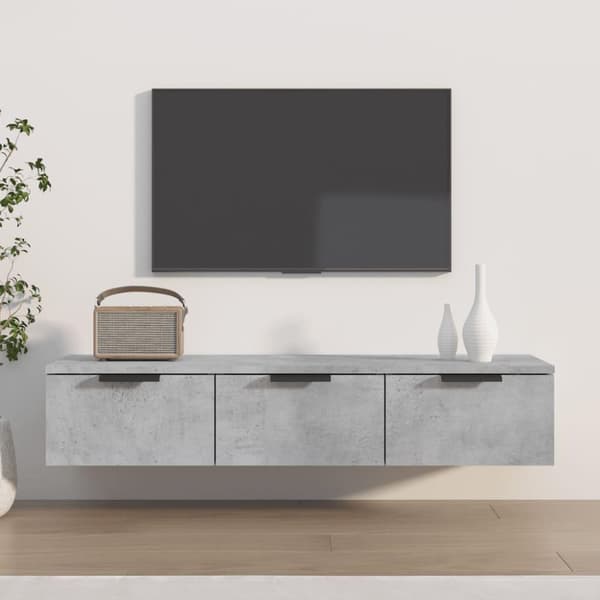 vidaXL Veggskap betonggrå 102x30x20 cm konstruert tre