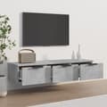 Miniatyrbilde 4 av 11: vidaXL Veggskap betonggrå 102x30x20 cm konstruert tre