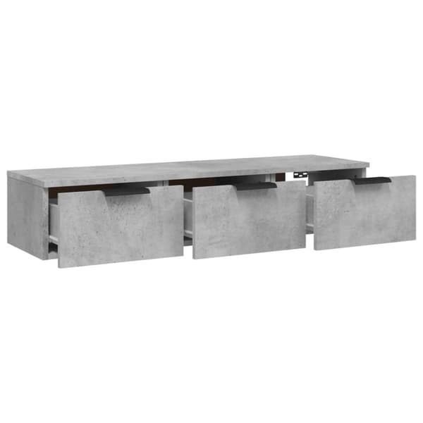 vidaXL Veggskap betonggrå 102x30x20 cm konstruert tre