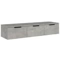 Miniatyrbilde 1 av 11: vidaXL Veggskap betonggrå 102x30x20 cm konstruert tre