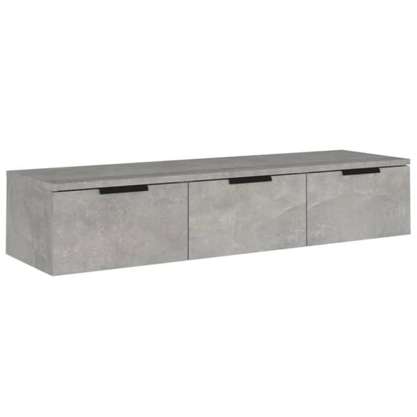 vidaXL Veggskap betonggrå 102x30x20 cm konstruert tre
