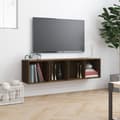 Miniatyrbilde 4 av 8: vidaXL Bokhylle/TV-benk brun eik 143x30x36 cm konstruert tre