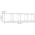 Miniatyrbilde 8 av 8: vidaXL Bokhylle/TV-benk brun eik 143x30x36 cm konstruert tre